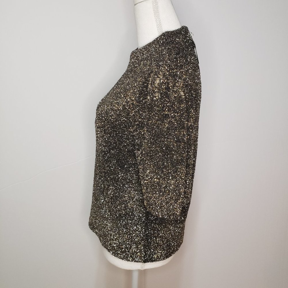 NWT Kate Spade Metallic Pinup Retro Sweater top - Picture 6 of 8
